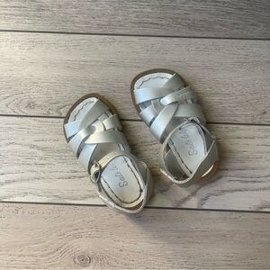 Salt Water Stylish Kids Sandals in Silver